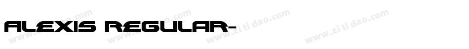 Alexis Regular字体转换